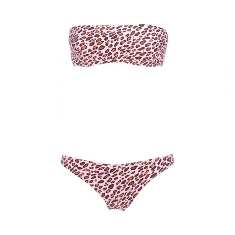 NWT Bandeau Bikini Italian Brand  Leopard Print